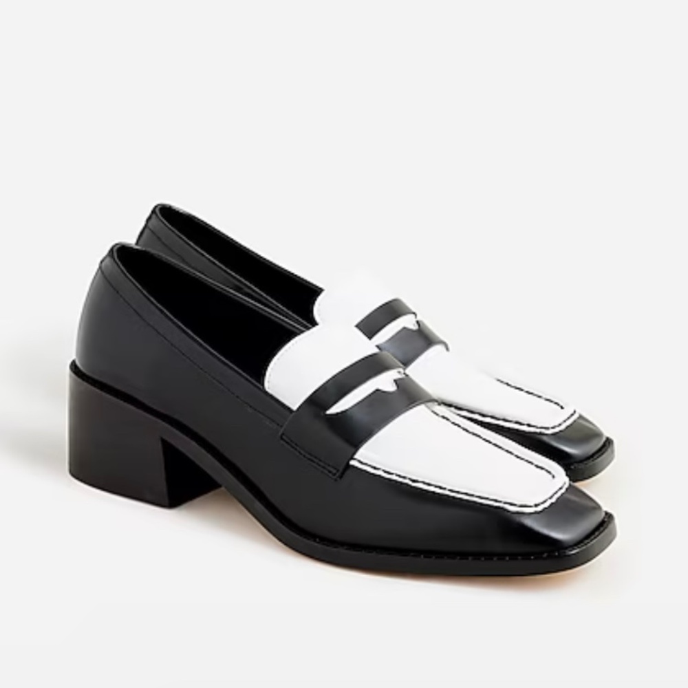 Brand New J Crew Addison Stacked-heel Loafers in Colorblock